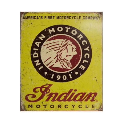Indian Motorcycles Since 1901 Americas First Motorcycle Metal Sign 32cm x 41cm Indian Motorcycles Since 1901 Americas First Motorcycle Metal Sign 32cm x 41cm