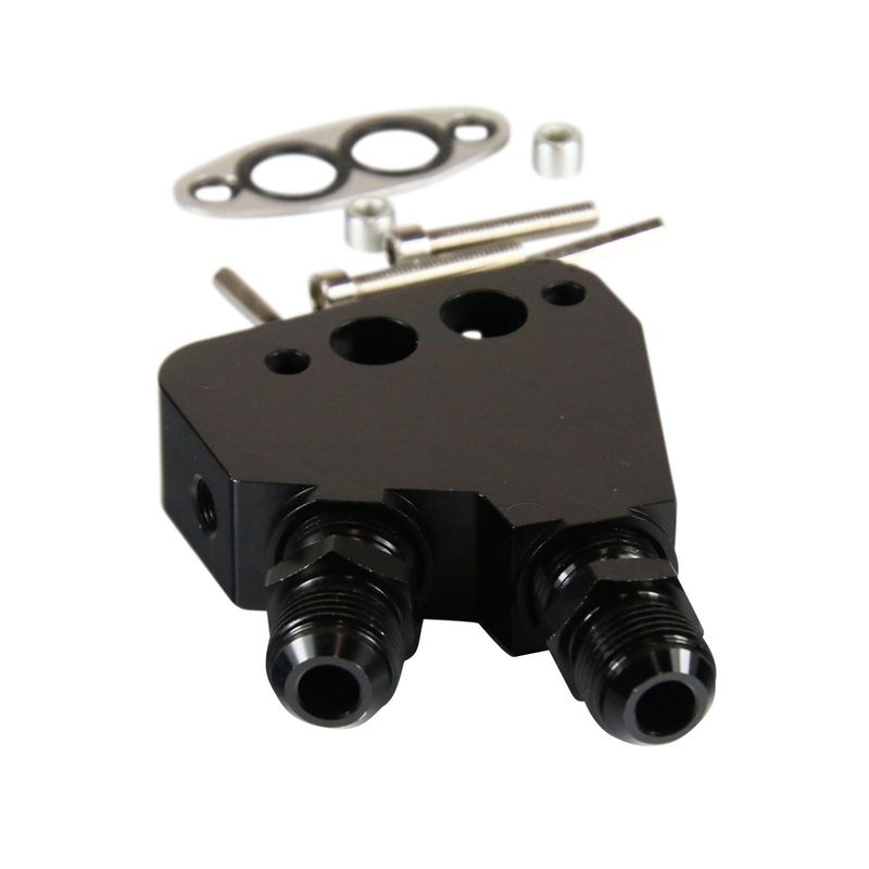 Oil Cooler Adaptor Kit GM LS1 LS2 LS3 LS6 LS7 Gen 4 Engines Black -10AN Male