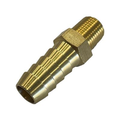 Brass Male Tail Fitting 3/8" (9.5mm) Hose Tube End to 1/8" (9.7mm) BSP Thread