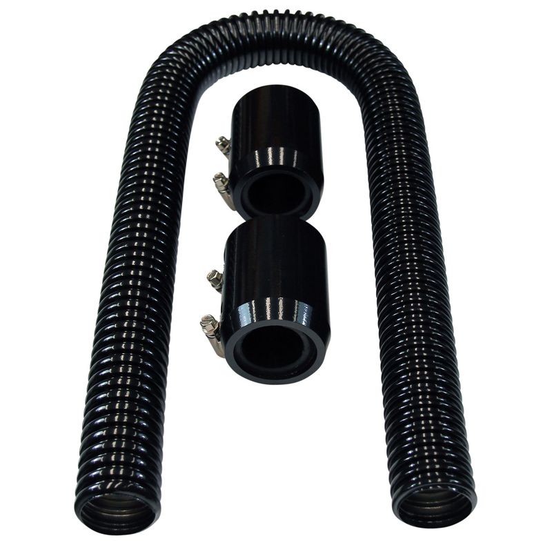 Radiator Flexible Hose Kit 36" long Black Stainless-Alloy 1-5/8"-1-1/2"-1-1/4"ID