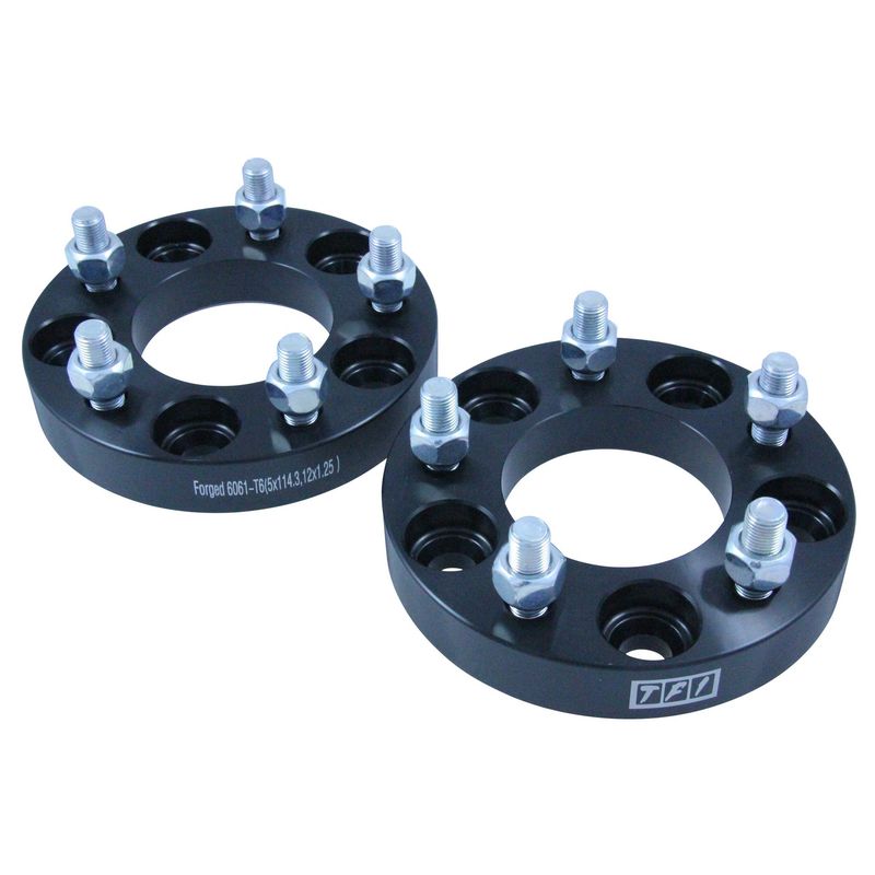 Bolt On Billet Wheel Spacer Kit 25mm Thick Size 5x114.3PCD 12mmx1.25 Stud Pair