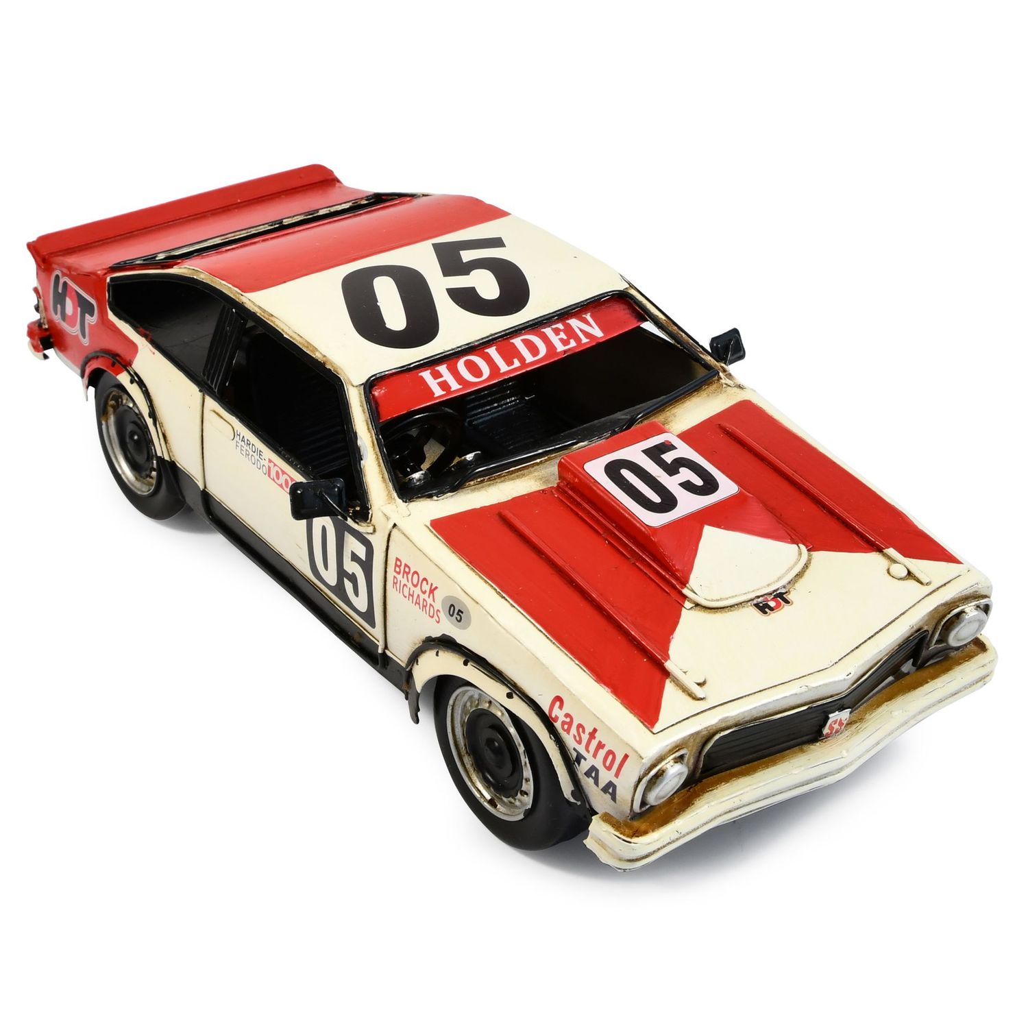 Automobelia Metal Collectable 1978 Torana Bathurst Car Ornament - Red and Cream