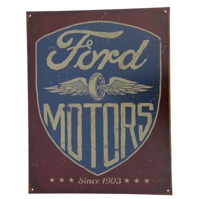 Ford Motors Since 1903 Metal Sign Reproduction 32cm x 41cm Ford Motors Since 1903 Metal Sign Reproduction 32cm x 41cm