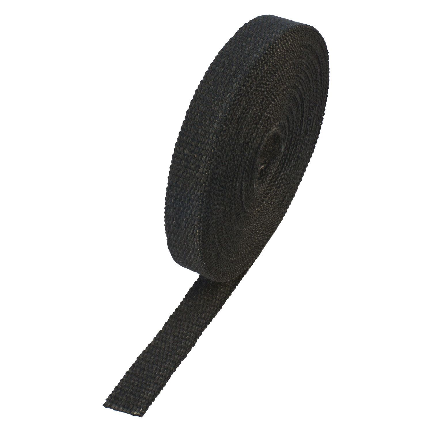 Black Coloured Exhaust Wrap 25mm(1") Wide x 15mt(50ft) Roll 650'C Continuous