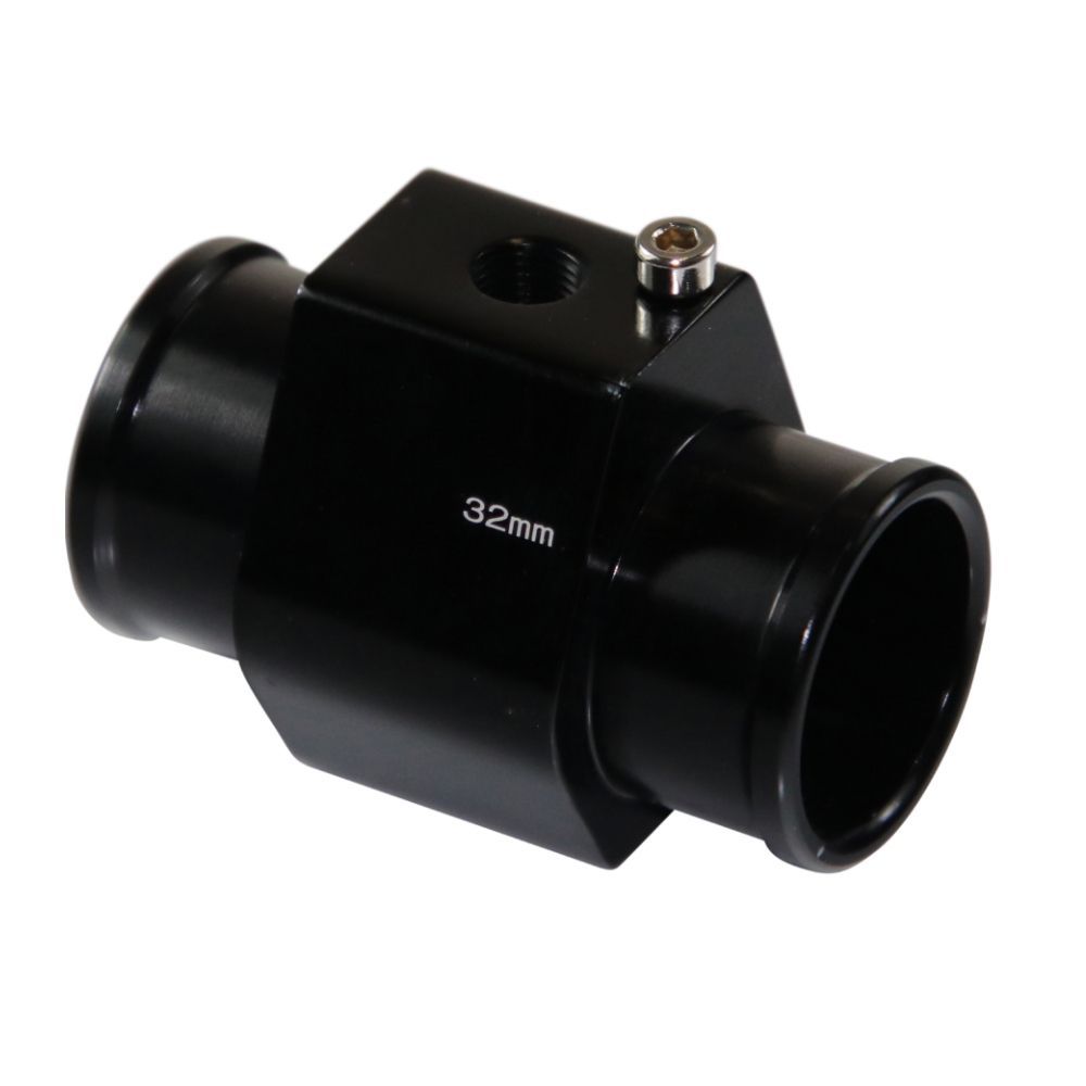 Radiator Hose Water Temperature Sensor Adaptor - 32mm Black Finish