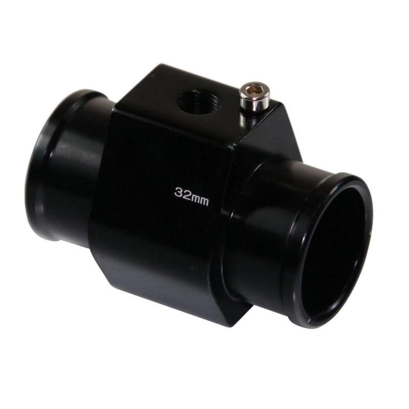 Radiator Hose Water Temperature Sensor Adaptor - 32mm Black Finish