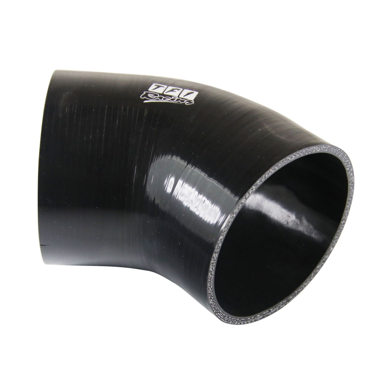Silicone Hose Black 45 Deg Elbow 100mm (4") ID, 50mm Leg Length