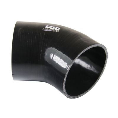 Silicone Hose Black 45 Deg Elbow 100mm (4 Silicone Hose Black 45 Deg Elbow 100mm (4") ID, 50mm Leg Length