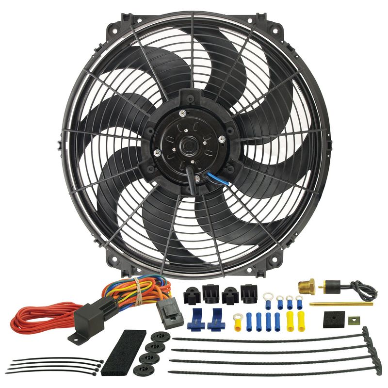 Derale 16" Tornado Reversible 2175Cfm Electric Fan with 180?F Thermostat 16016