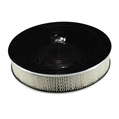 Chrome Air Filter/Air Cleaner 14 Chrome Air Filter/Air Cleaner 14" x 3" Holley Rochester Recessed Base Paper Element