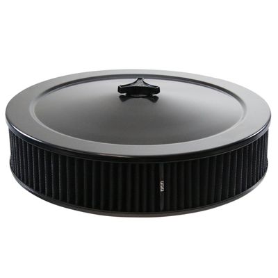 Black Air Filter/Air Cleaner 14 Black Air Filter/Air Cleaner 14" x 3" Holley Rochester Recessed Base Washable Elemen