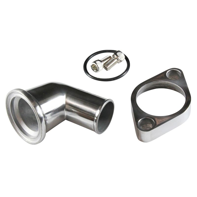 Water Neck Chevrolet Small Big Block 15 Degree Polished Alloy Swivel 360 Degree