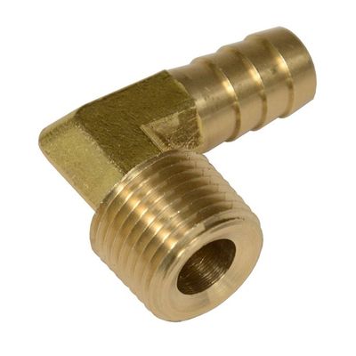 90 Degree Hose Fitting 1/2 NPT Male Thread x 1/2 Barb Hose Bard Tail End