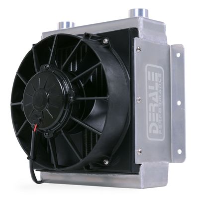 Fluid Cooler 18 Row Hi-Flow Racing Remote with Single Fan, 7/8-14 UNF O-ring