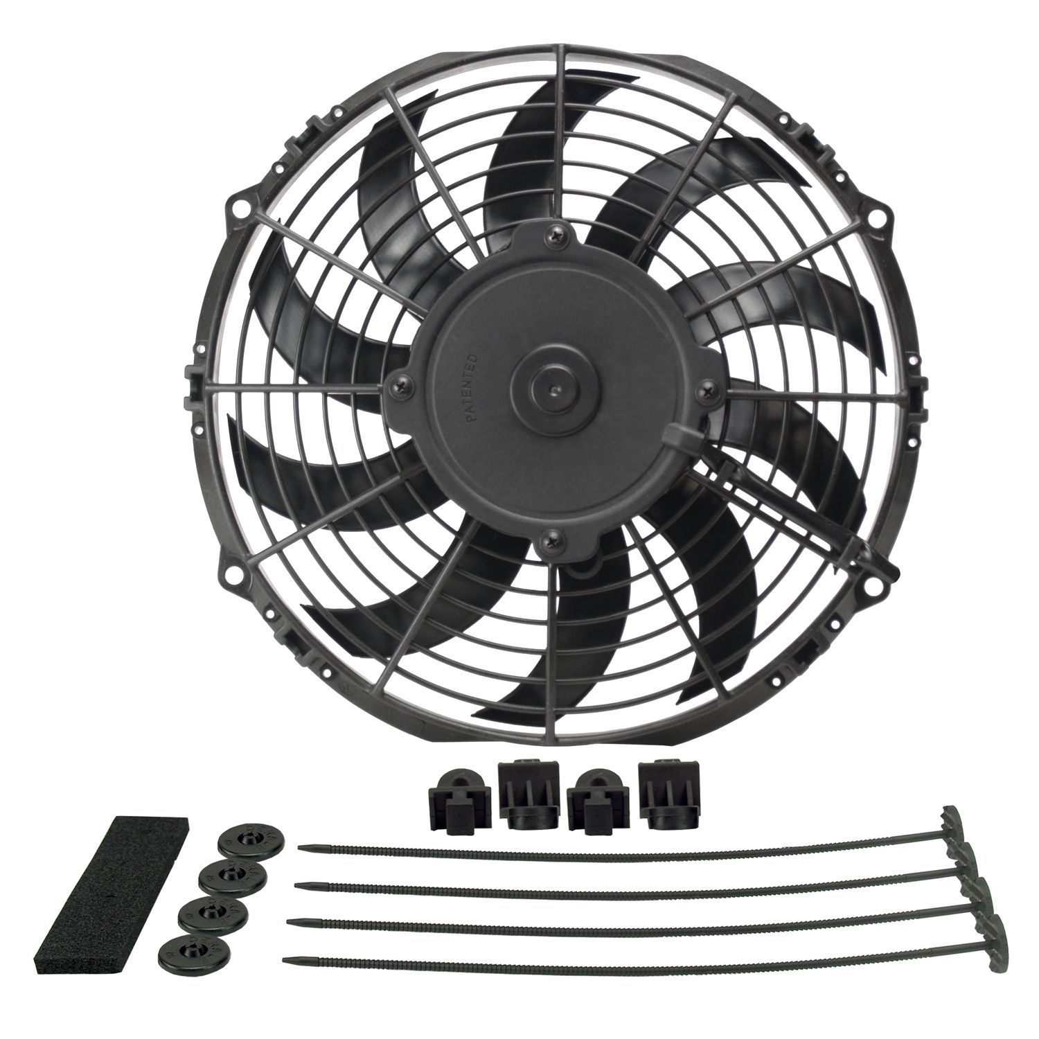 Derale 10 Derale 10" High Output Puller Curved Fan 802Cfm IP68 Waterproof/Dustproof 16110