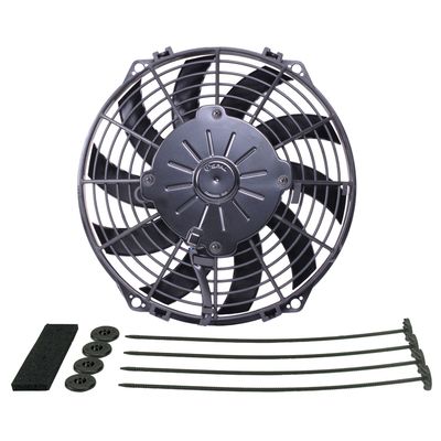 Derale 9 Derale 9" High Output Curved Blade Fan 625Cfm IP68 Waterproof/Dustproof 16109