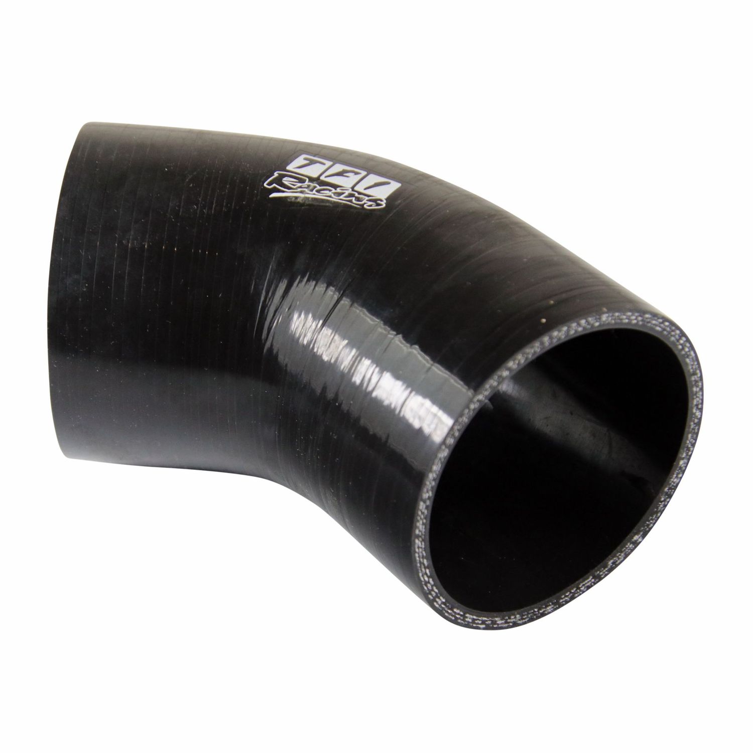 Silicone Hose Black 45 Deg Elbow 76mm (3") ID, 50mm Leg Length