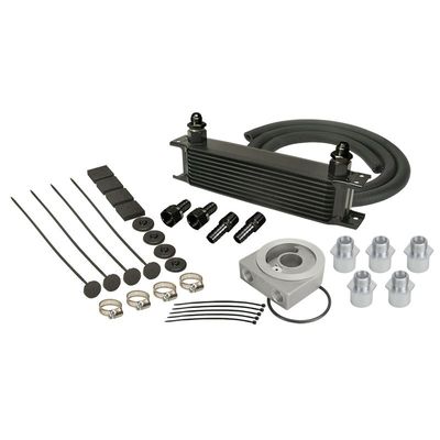 Derale Stack Plate 10 Row Engine Cooler Kit inc Universal Sandwich Adapter 15604