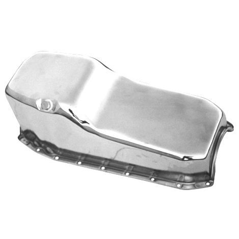 Oil Pan Sump Chevrolet Small Block 1980-85 305-350 Chrome Plated 2pce Rear Main Oil Pan Sump Chevrolet Small Block 1980-85 305-350 Chrome Plated 2pce Rear Main