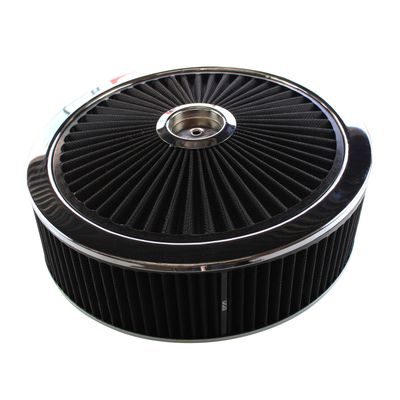 Extraflow Black Chrome Air Filter/Air Cleaner 14" x 4" Holley Holden Quadrajet Base