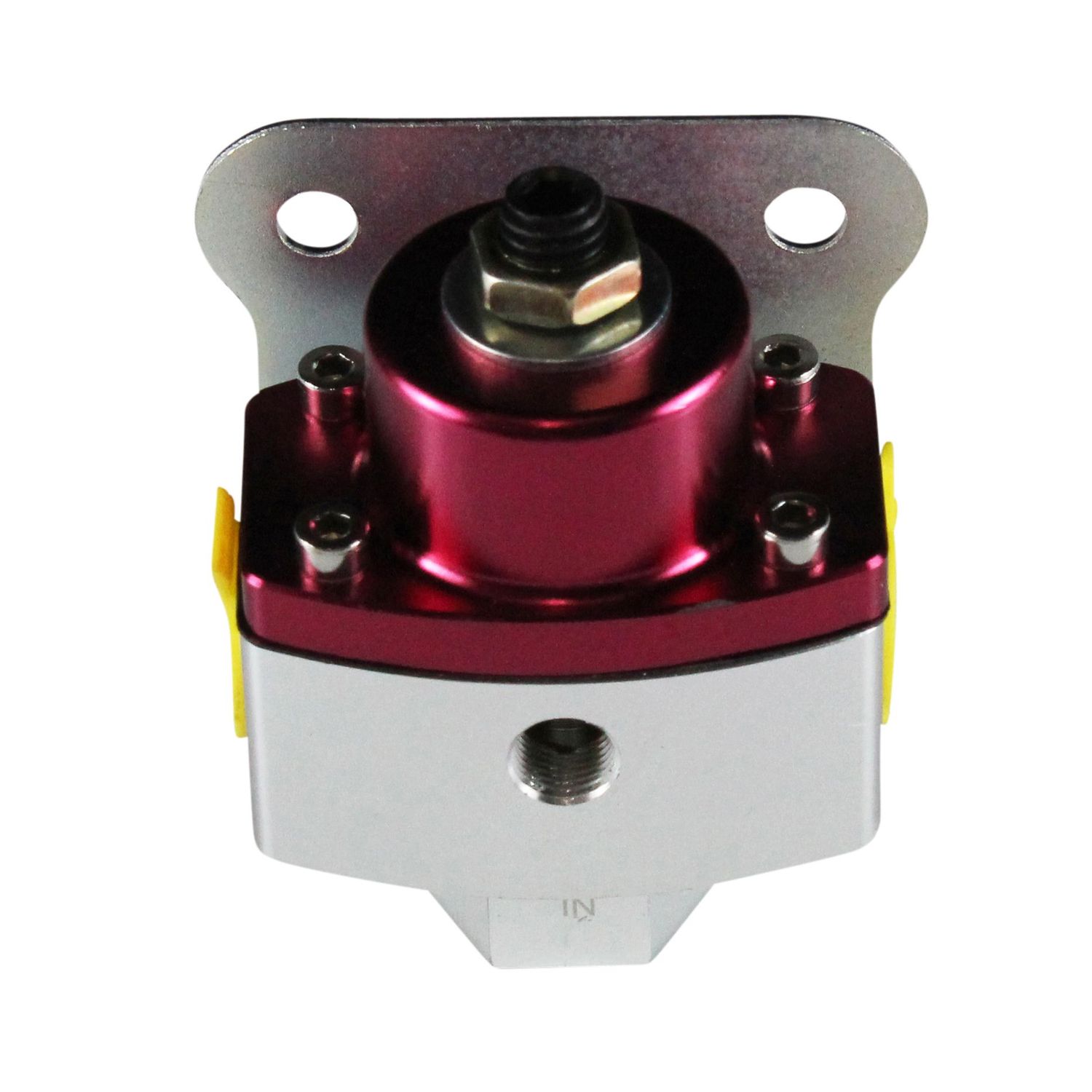 Fuel Pressure Regulator Red Anodised Aluminium 5-12 Psi 3/8" Npt Ports