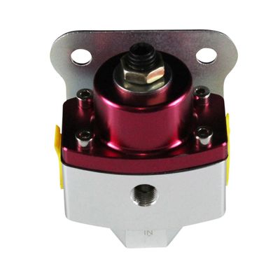 Fuel Pressure Regulator Red Anodised Aluminium 5-12 Psi 3/8" Npt Ports