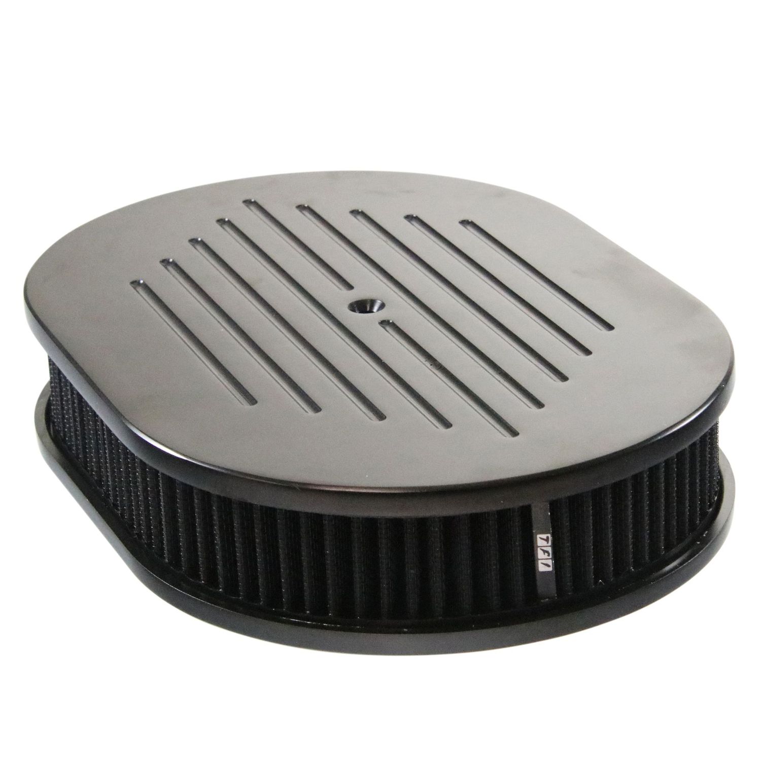 Oval Black Ball Milled Air Filter/Air Cleaner 12 Oval Black Ball Milled Air Filter/Air Cleaner 12" x 2" Holley Edelbrock Quadrajet Carter