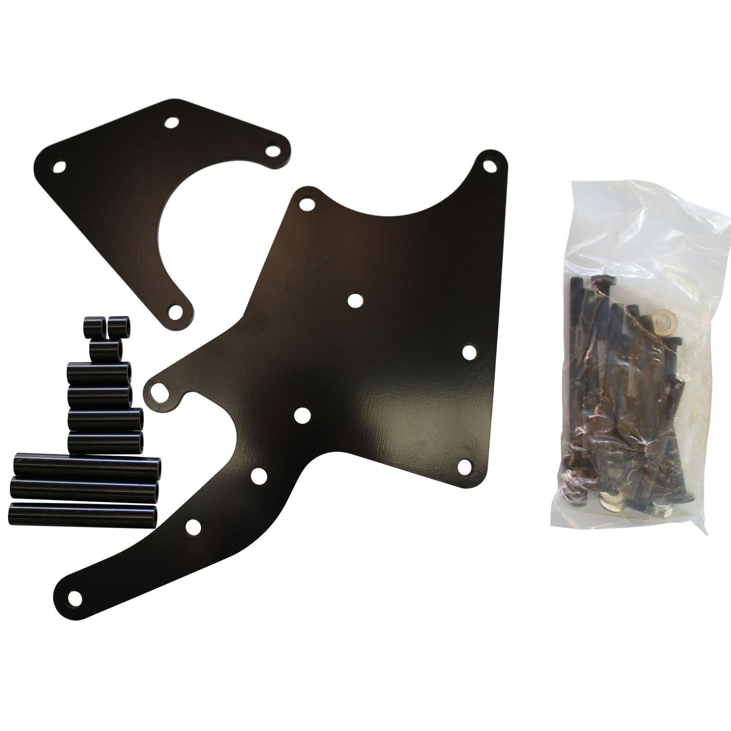 LS Chevrolet Alternator+A-Can Style Power Steering Relocation Bracket Kit Black LS Chevrolet Alternator+A-Can Style Power Steering Relocation Bracket Kit Black