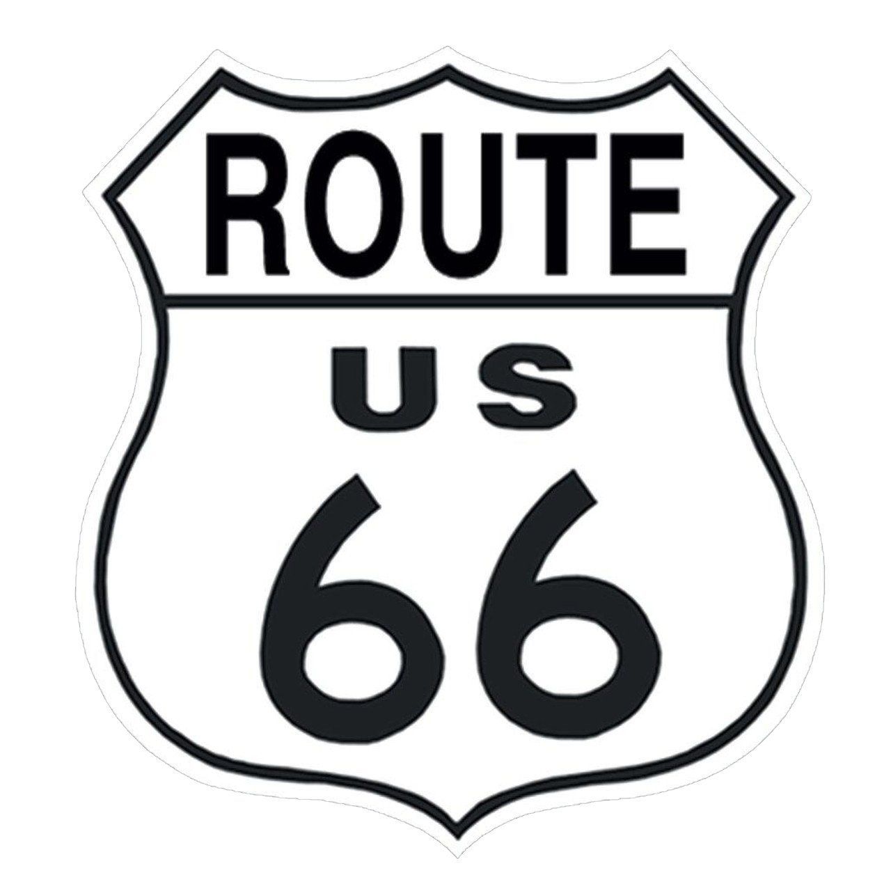 Route 66 Shield Cut to Shape Embossed Metal Sign Reproduction 28cm x 28cm Route 66 Shield Cut to Shape Embossed Metal Sign Reproduction 28cm x 28cm