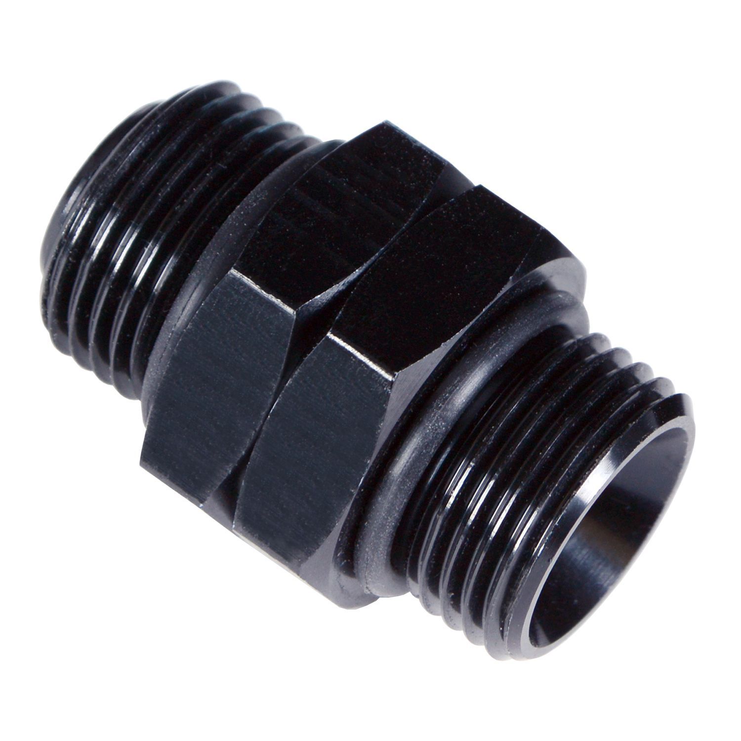 Coupler fitting -10AN x -10AN (7/8-14) O-ring, anodized black alum Derale 35799