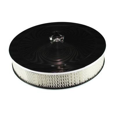 Chrome Air Filter/Air Cleaner 14" x 3" Holley or Holden Quadrajet Base Paper Element