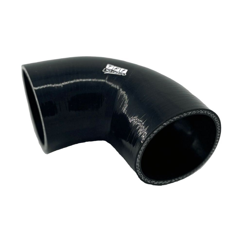 Silicone Hose Black 90 Deg Elbow 70mm (2.75") ID, 50mm Leg Length