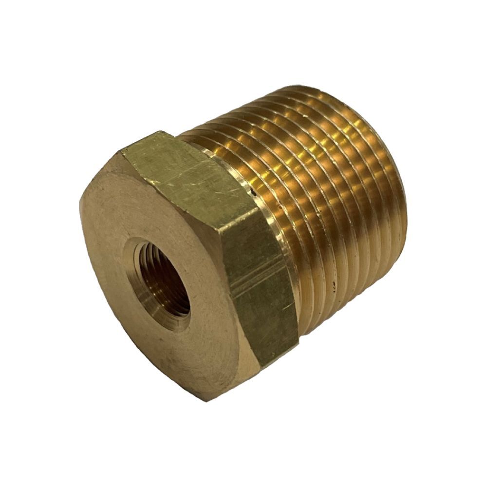 Brass Reducing Hex Bush 3/4" (26.4mm) Male to 1/8" (8.6mm) Female BSP Thread