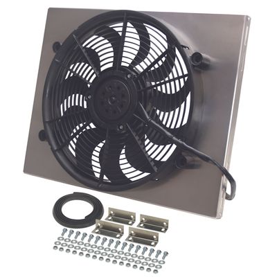 High Output 17 High Output 17" Electric Radiator Fan Alum Shroud Kit-22 1/4''Wx17 5/8'"Hx3"D