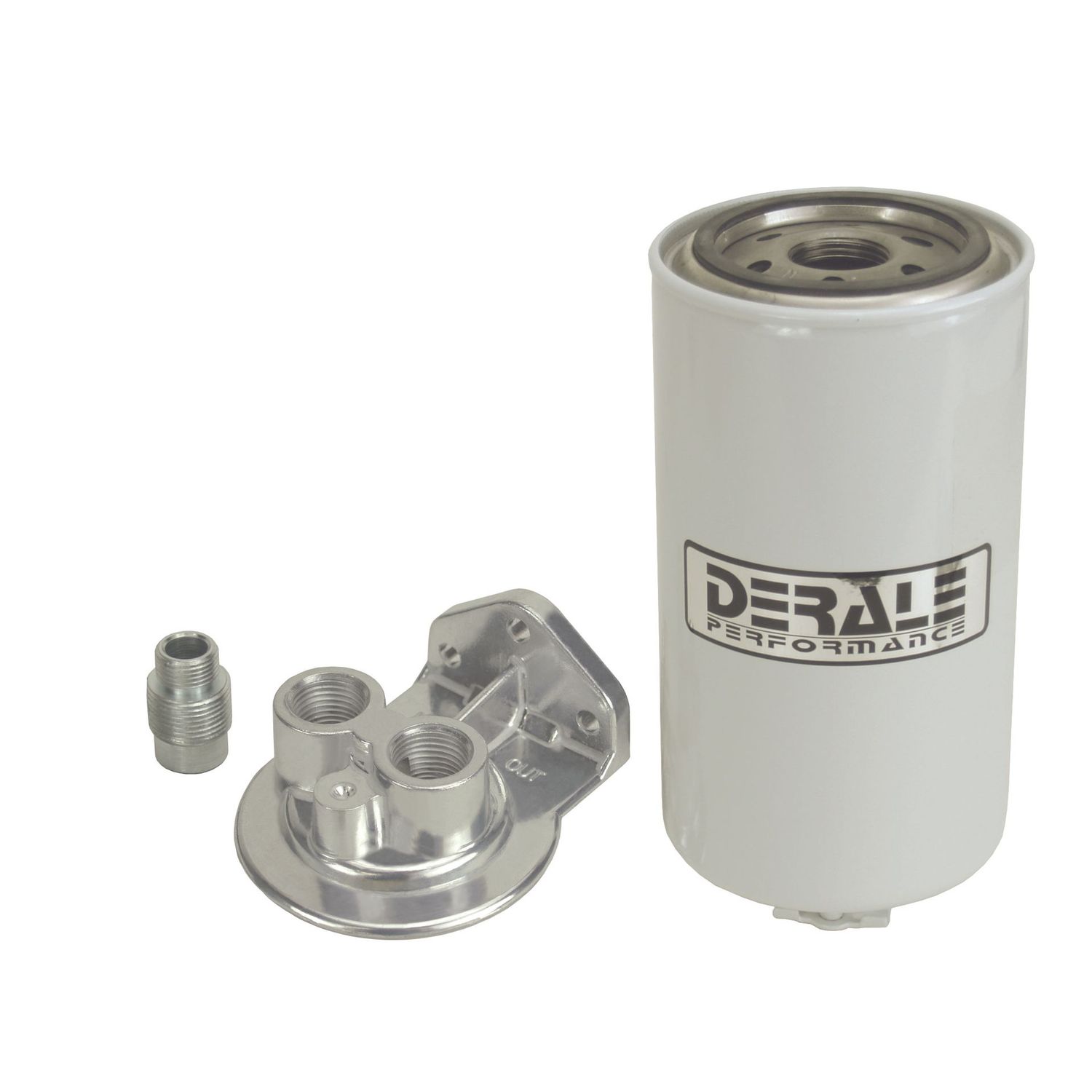 Derale Fuel Filter Water Separator 1/2" Npt Ports Up Suit Petrol All Fuels 13072