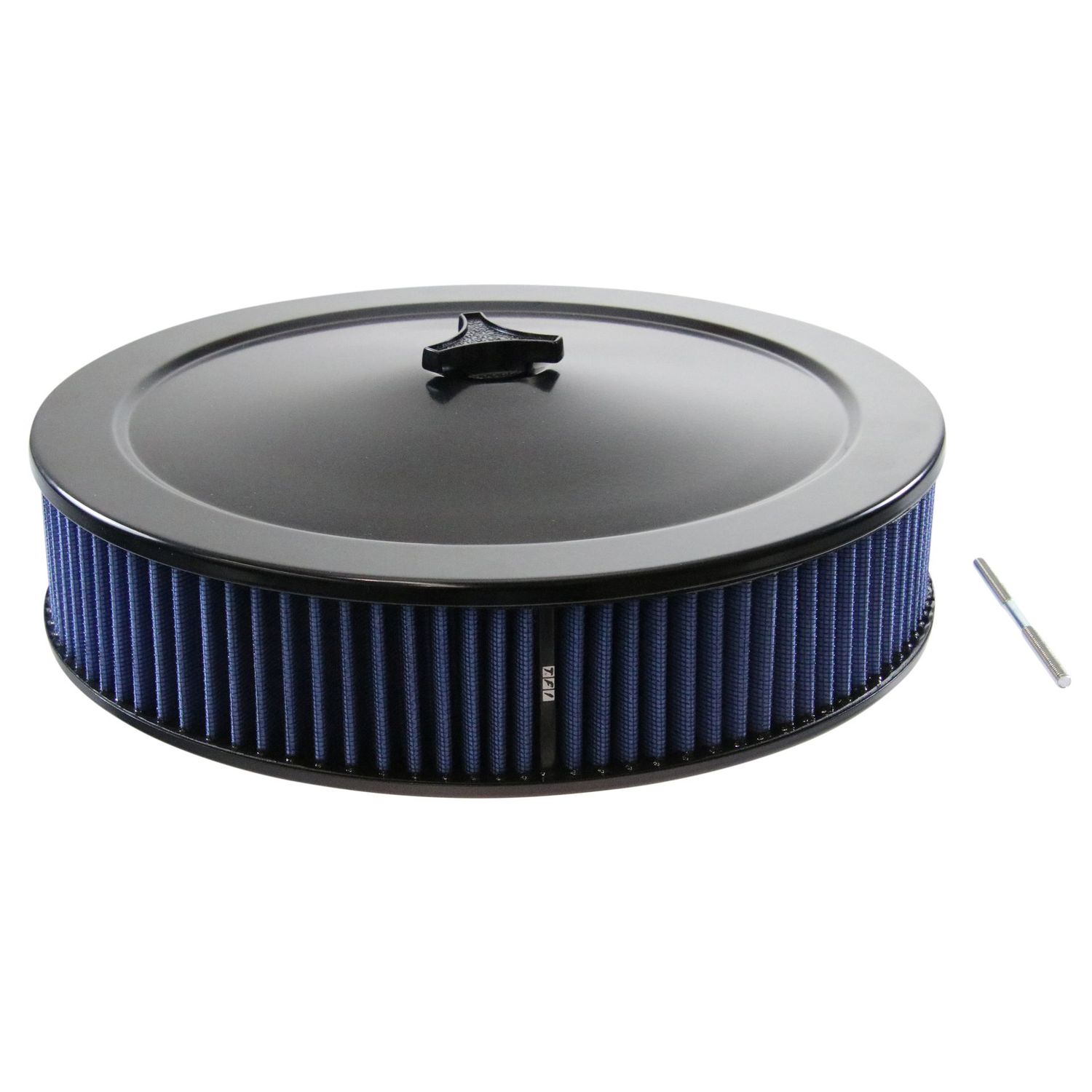 Black Air Filter/Air Cleaner 14" x 3" Holley or Holden Quadrajet Base Blue Element