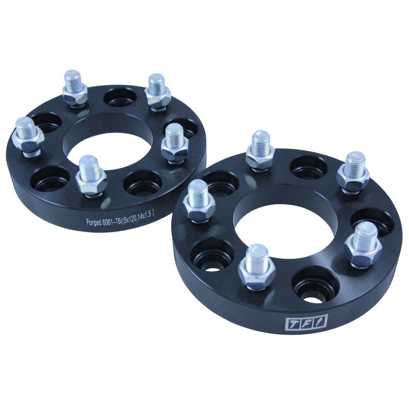 Bolt On Billet Wheel Spacer Kit 25mm Thick Size 5x120PCD 14mmx1.5 Stud