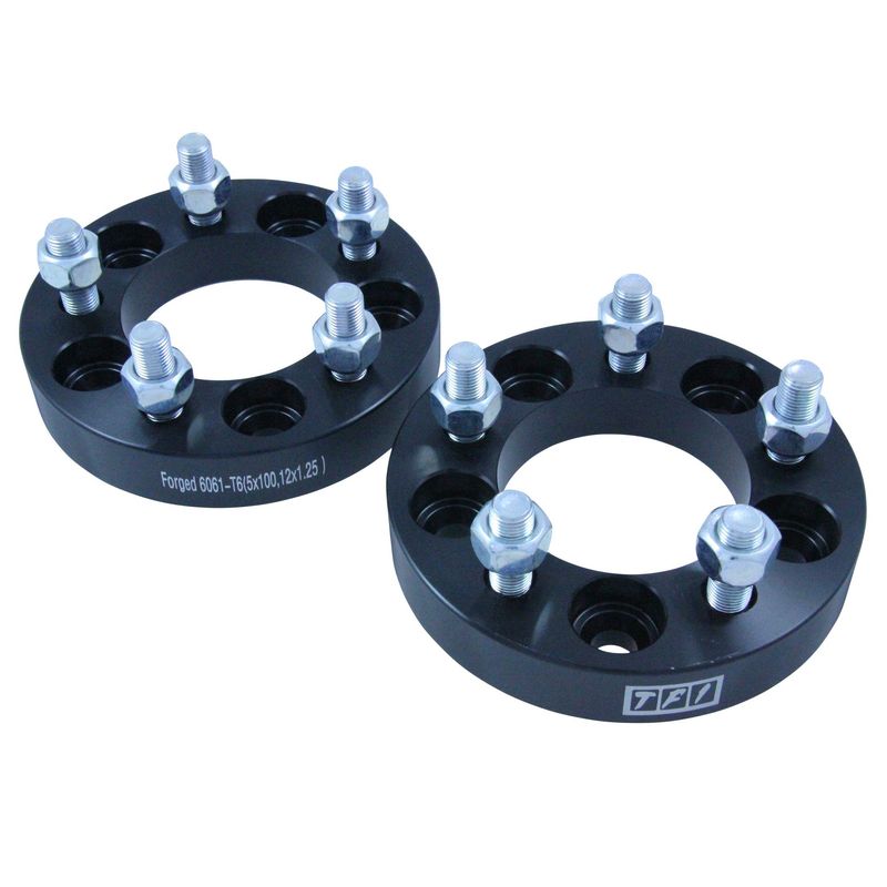Bolt On Billet Wheel Spacer Kit 25mm Thick Size 5x100PCD 12mmx1.25 Stud Pair