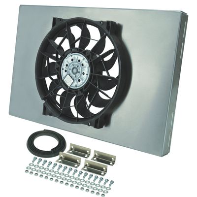 High Output 14 High Output 14" Electric Radiator Fan Alum Shroud 23-7/16"Wx15-7/16"Hx2-3/4"D