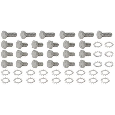 Oil Pan Bolt Kit Ford Cleveland/Windsor Chrome Hex Head with Washers