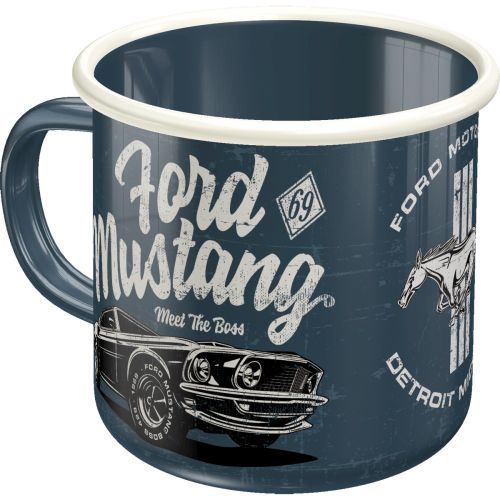 Nostalgic Art 360ml Enamel Mug - Ford Mustang The Boss