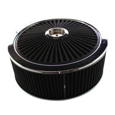 Extraflow Black Chrome Air Filter/Air Cleaner 14" x 5" Holley Holden Quadrajet Base