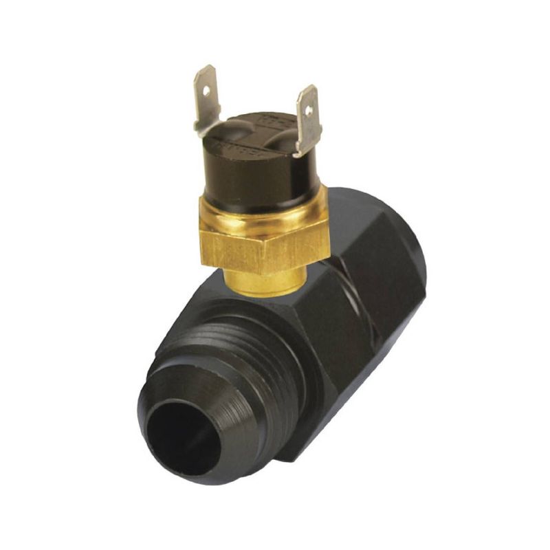 Derale In-Line Fan Control Thermostat Premium 190 Degree -8AN fittings 35026