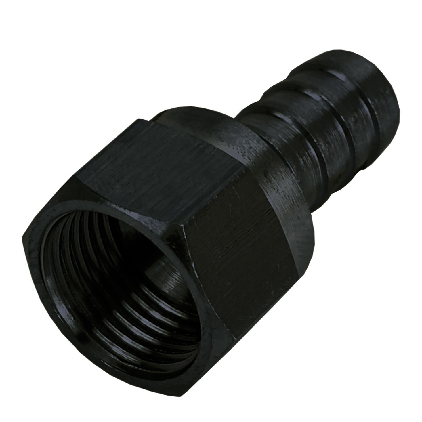 Straight Hose Fitting -10AN Female Swivel Thread x 1/2 Barb Hose Tail End