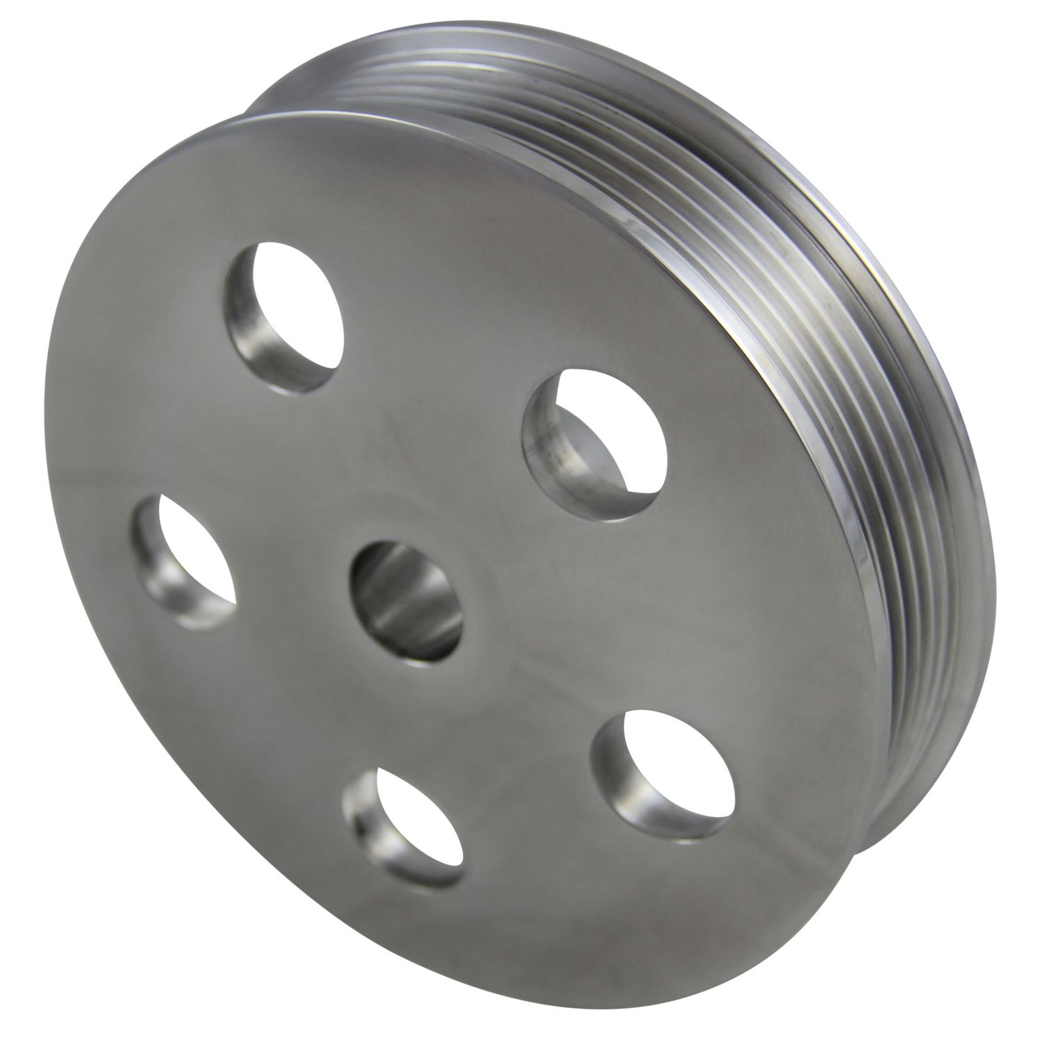 Pulley GM/Ford Power Steering Pump Serpentine Groove Polished Alloy 5/8" Shaft