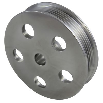 Pulley GM/Ford Power Steering Pump Serpentine Groove Polished Alloy 5/8" Shaft