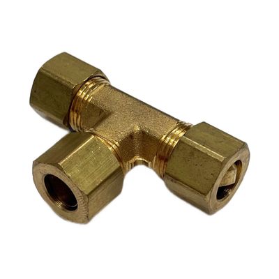 Brass Compression Tee 3/8 Brass Compression Tee 3/8" (9.5mm) Hose Tube