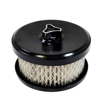 Black Plain Dish Style Air Filter/Air Cleaner 4 Black Plain Dish Style Air Filter/Air Cleaner 4" Wide x 2" Tall -2 5/8" & 2-5/16" neck