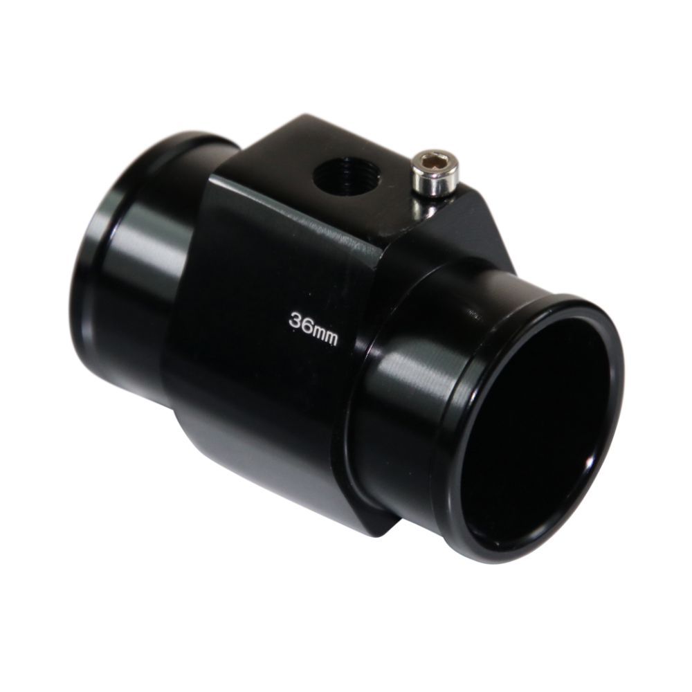 Radiator Hose Water Temperature Sensor Adaptor - 36mm Black Finish