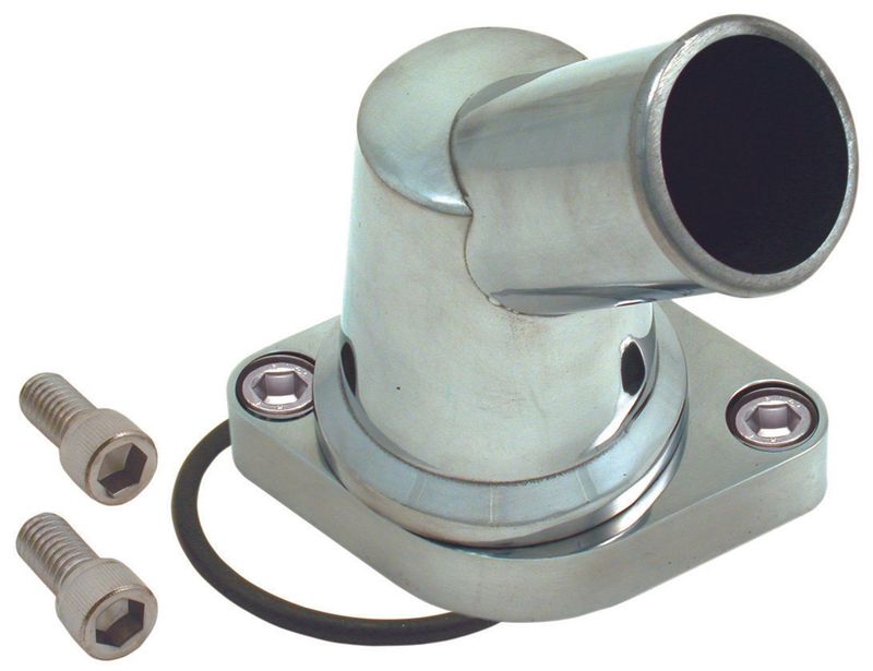 Water Neck Chevrolet Small Big Block 45 Degree Polished Alloy Swivel 360 Degree